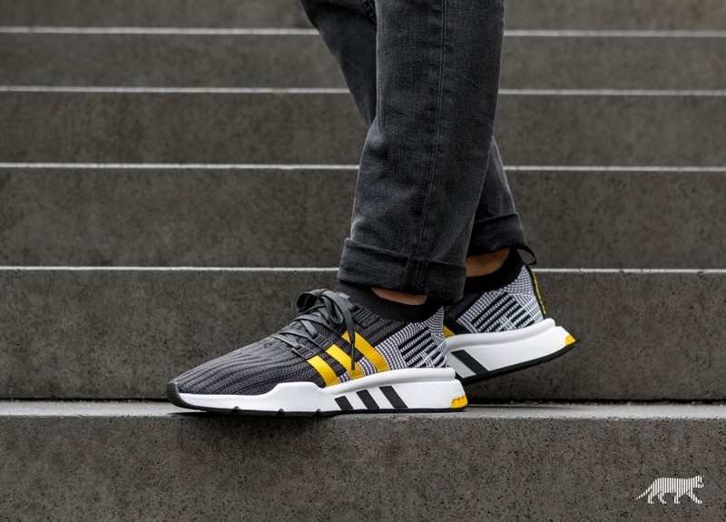 Adidas eqt support mid adv black equipment yellow sale